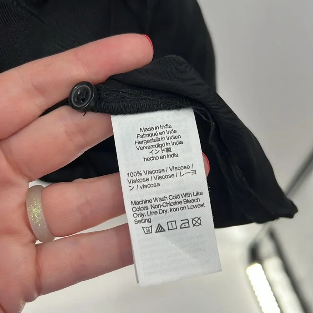 J. Crew Women's Amelia popover shirtdress in drapey viscose twill - Black - XXS